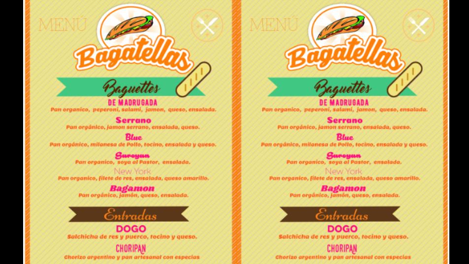 Bagatellas меню