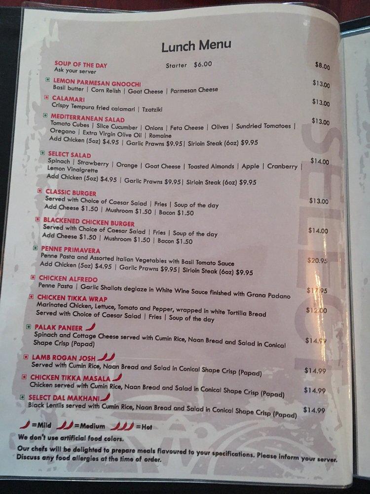 Cafe Select меню