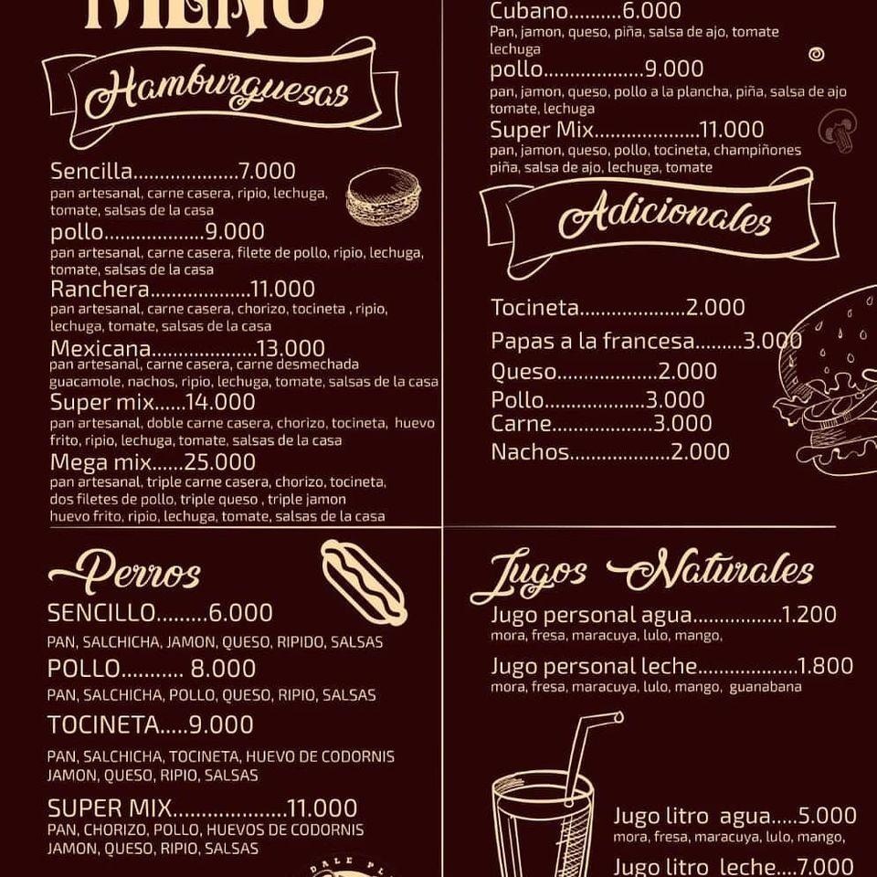 Play Burguer Popayan меню