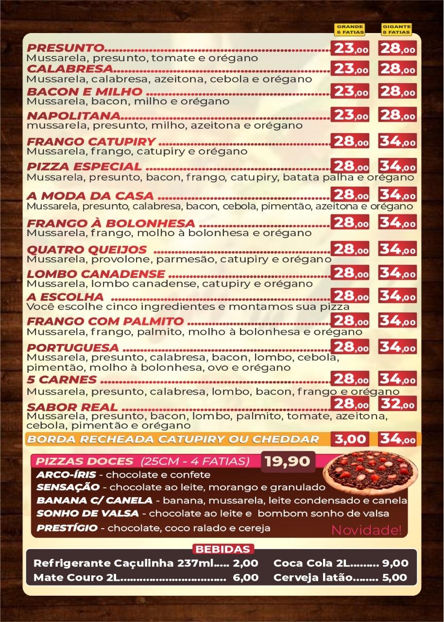 Pizzaria Real меню