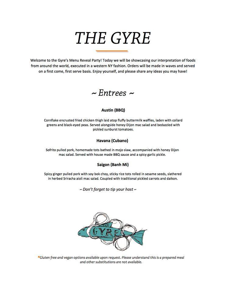 The Gyre меню