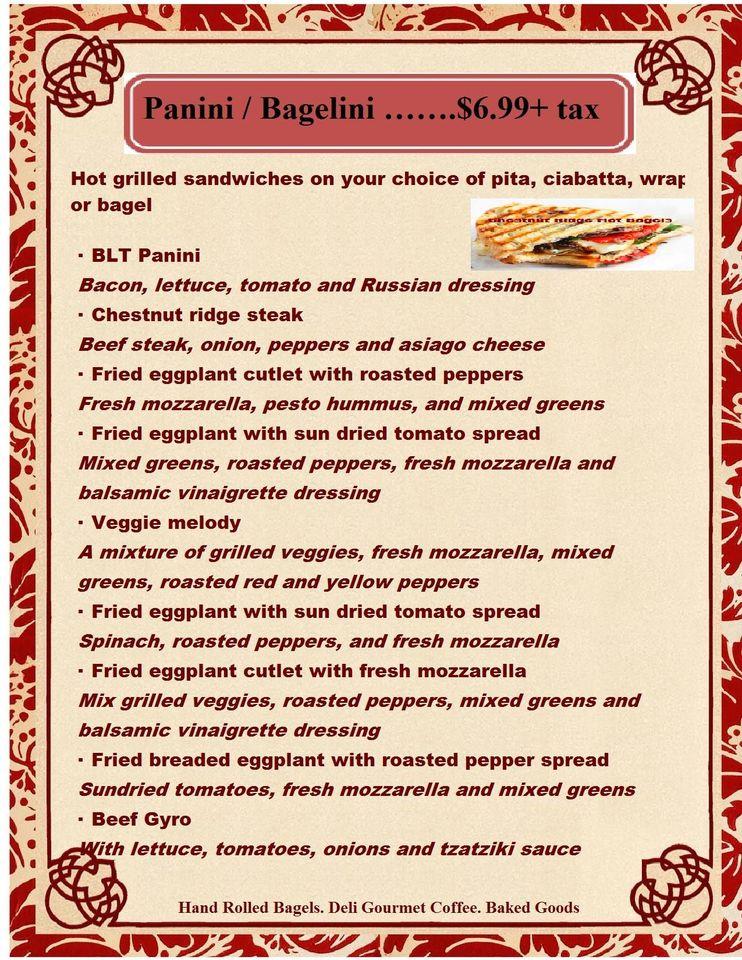 Chestnut Ridge Hot Bagels меню