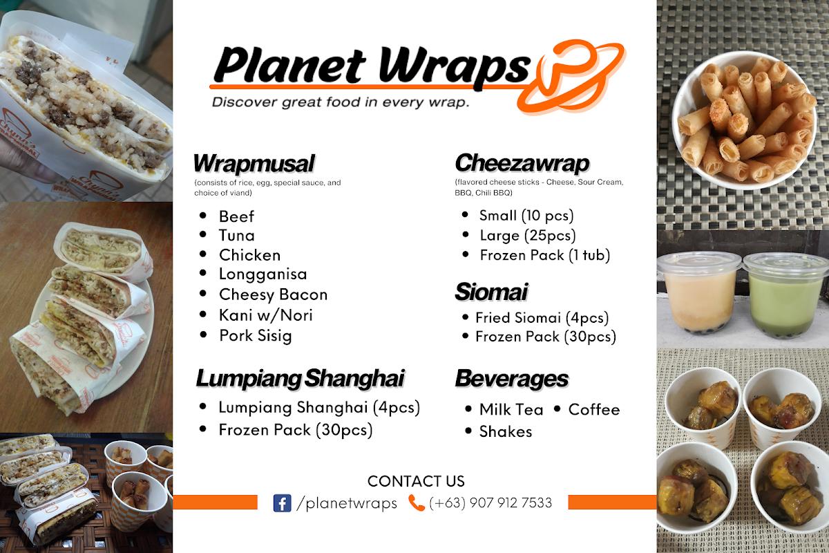 Planet Wraps меню
