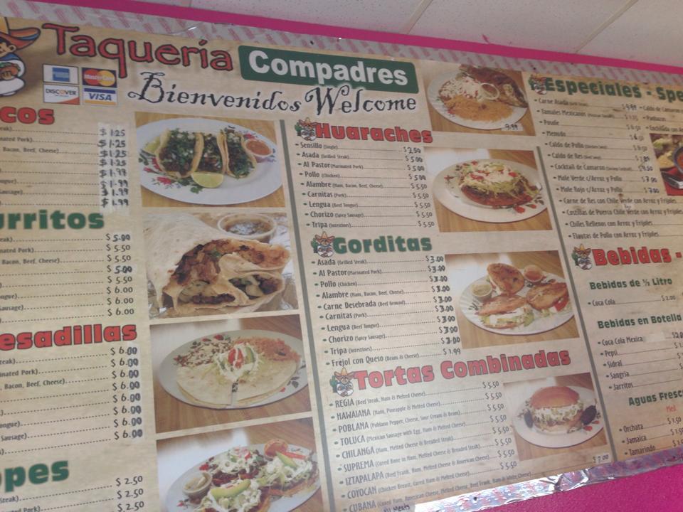 Los Compadres меню