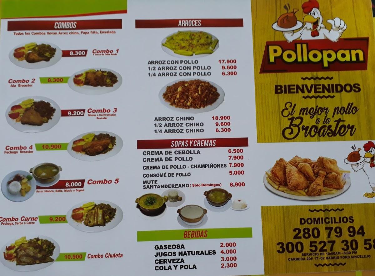 Pollopan меню