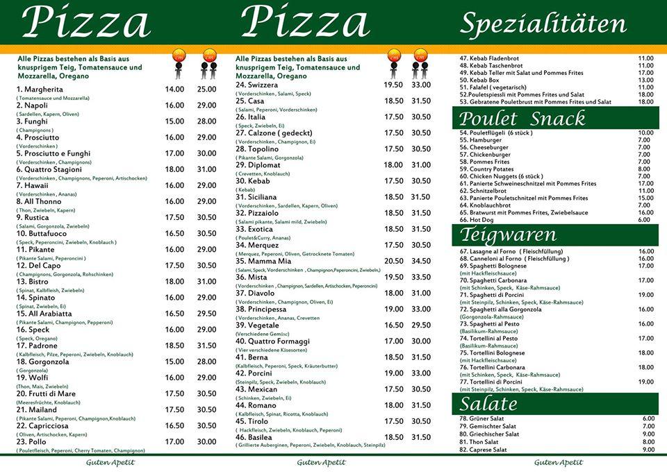 Pizzahaus Radelfingen меню