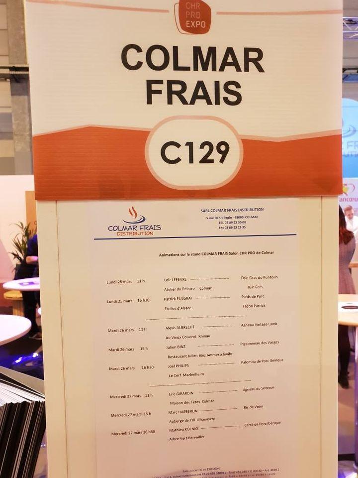 Colmar Frais Distribution меню