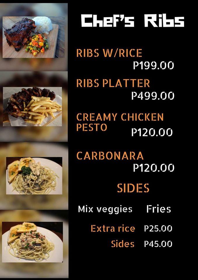 Chefs Ribs меню