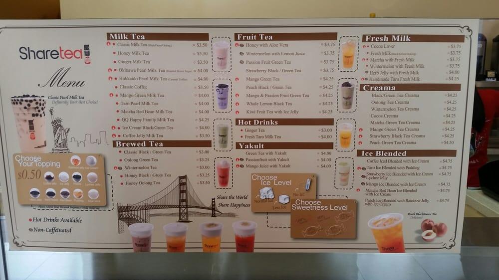 Sharetea меню
