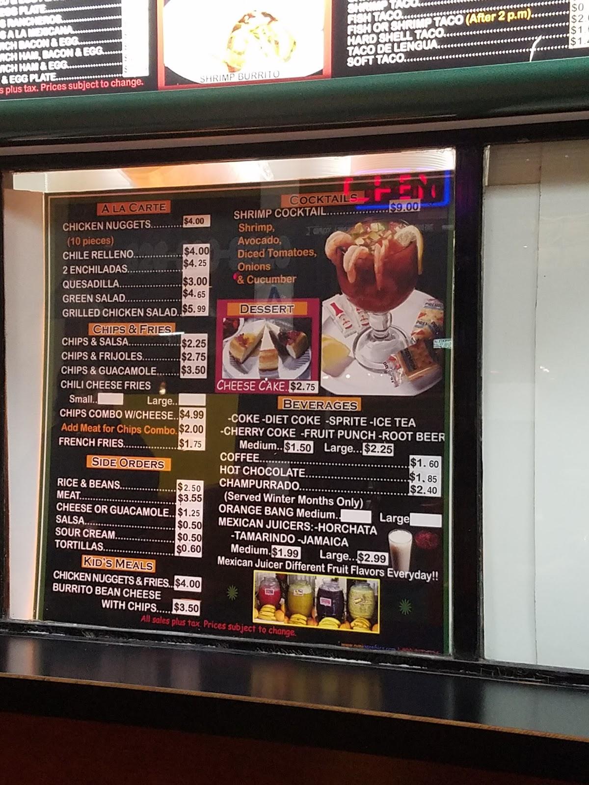 El Ranchero Restaurant меню
