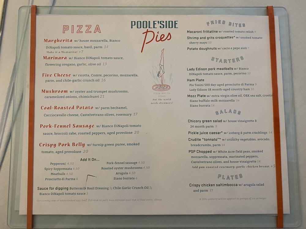 Poole’side Pies меню