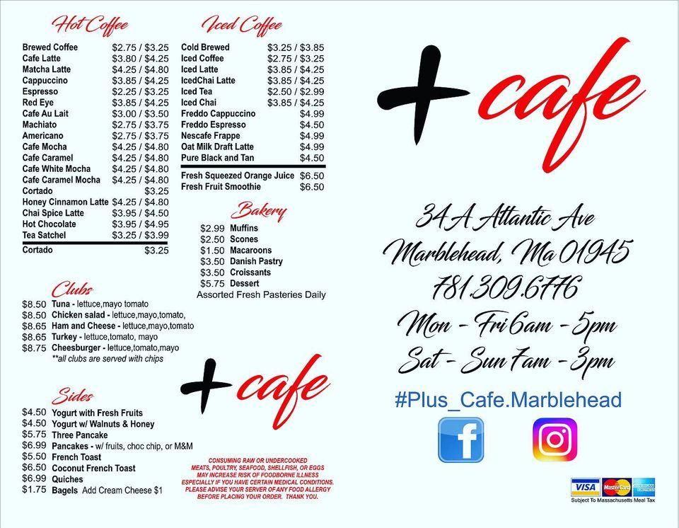 Plus Cafe меню