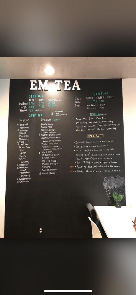 Em-Tea меню