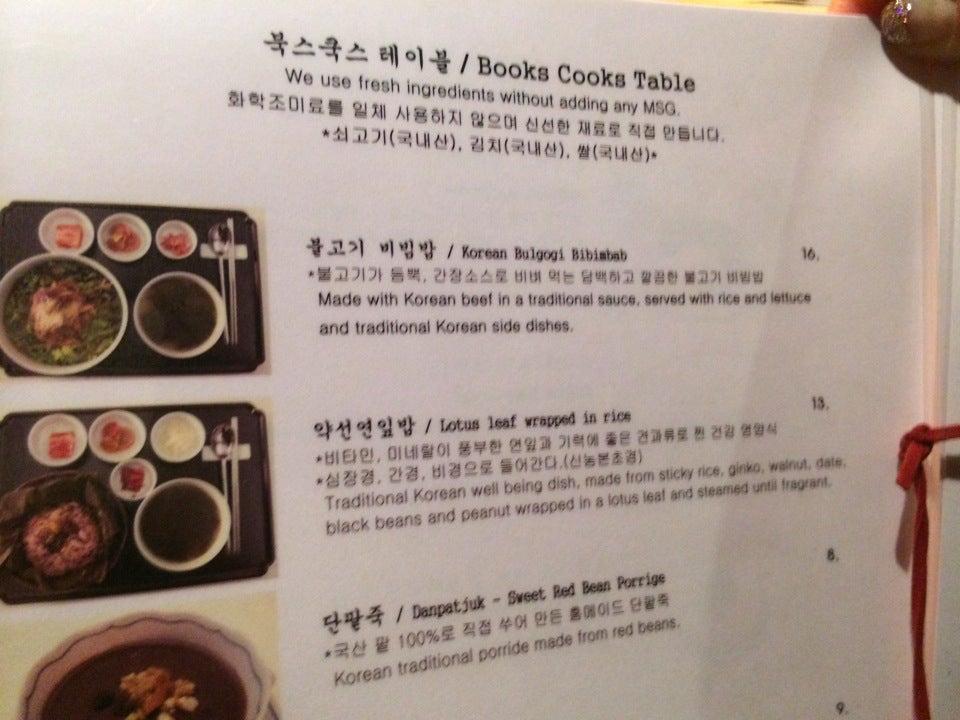 BooksCooks меню