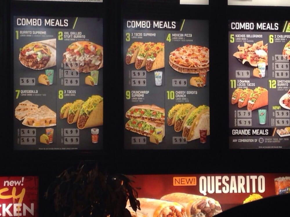 Taco Bell меню