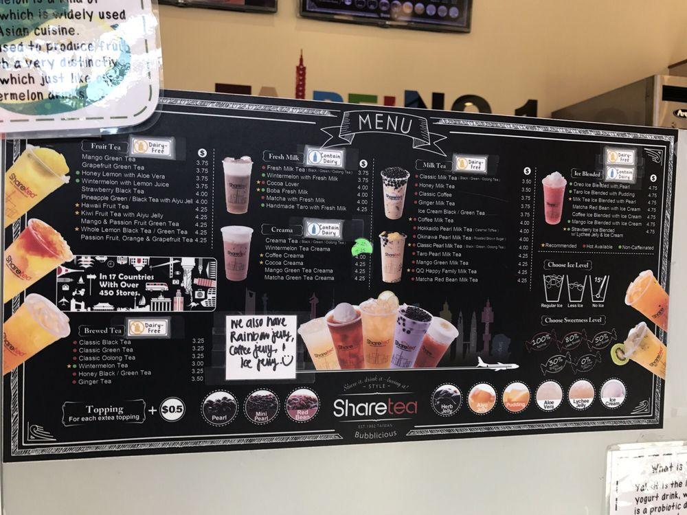 Sharetea меню