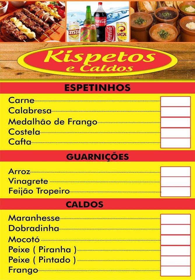 Kispetos e caldos меню