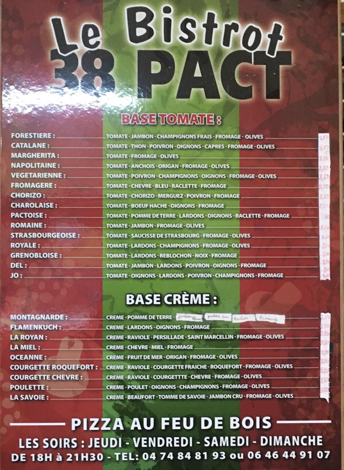 Pizzas Del меню