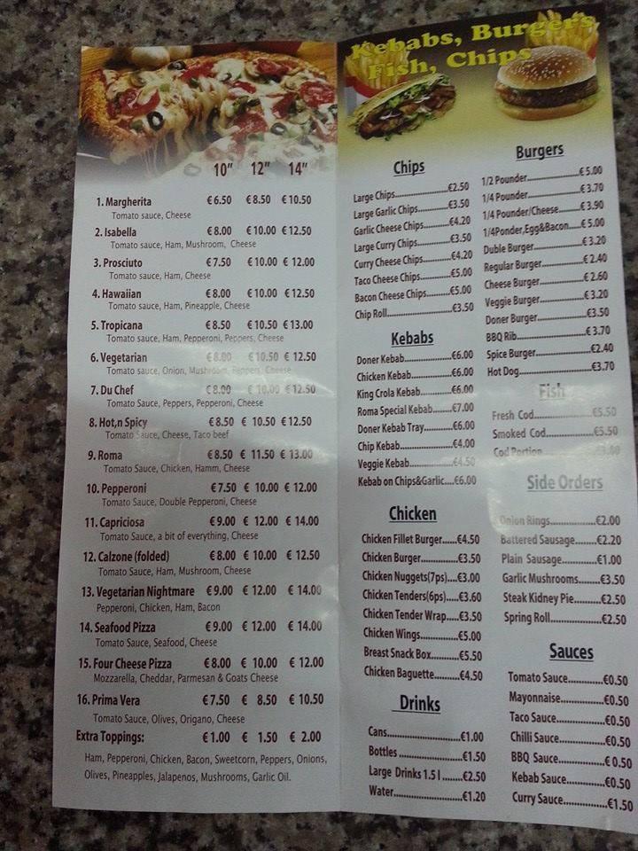 Pizza Roma меню