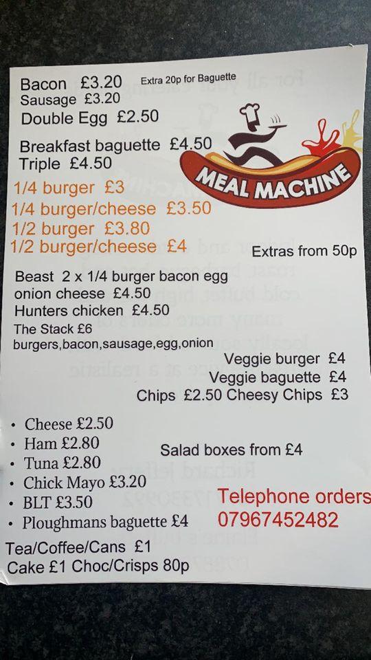 Meal Machine Shepton Mallet меню