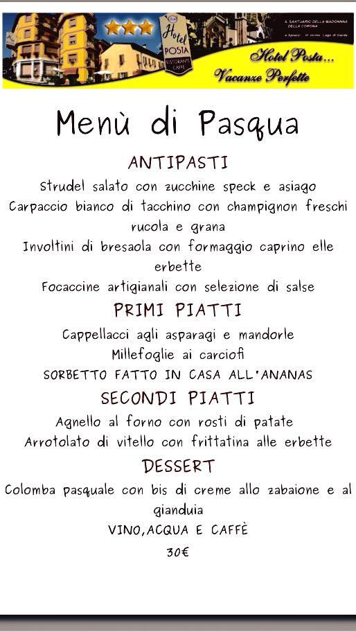 Hotel Ristorante Posta меню