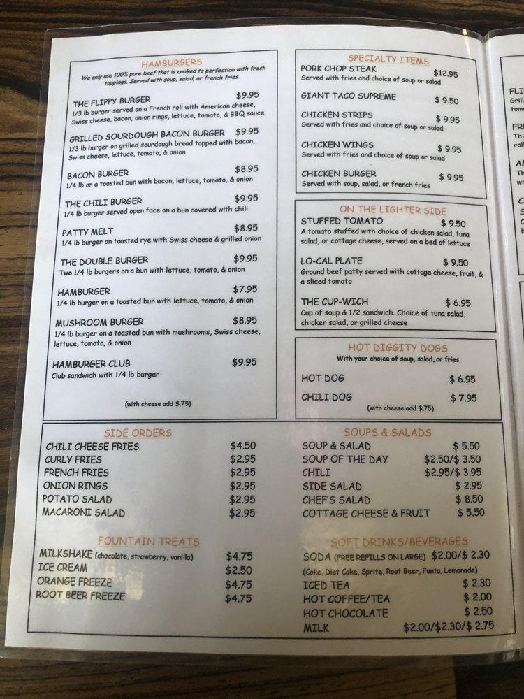 Flippy's Café меню