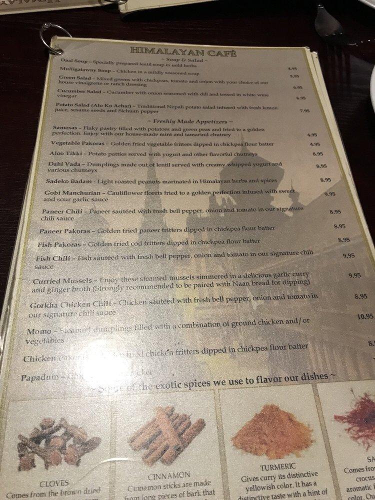 Himalayan Cafe меню