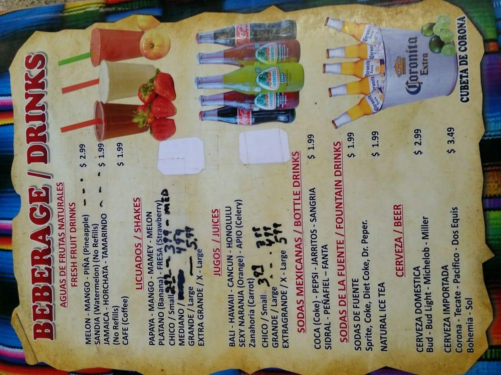 Jugos Vallarta меню