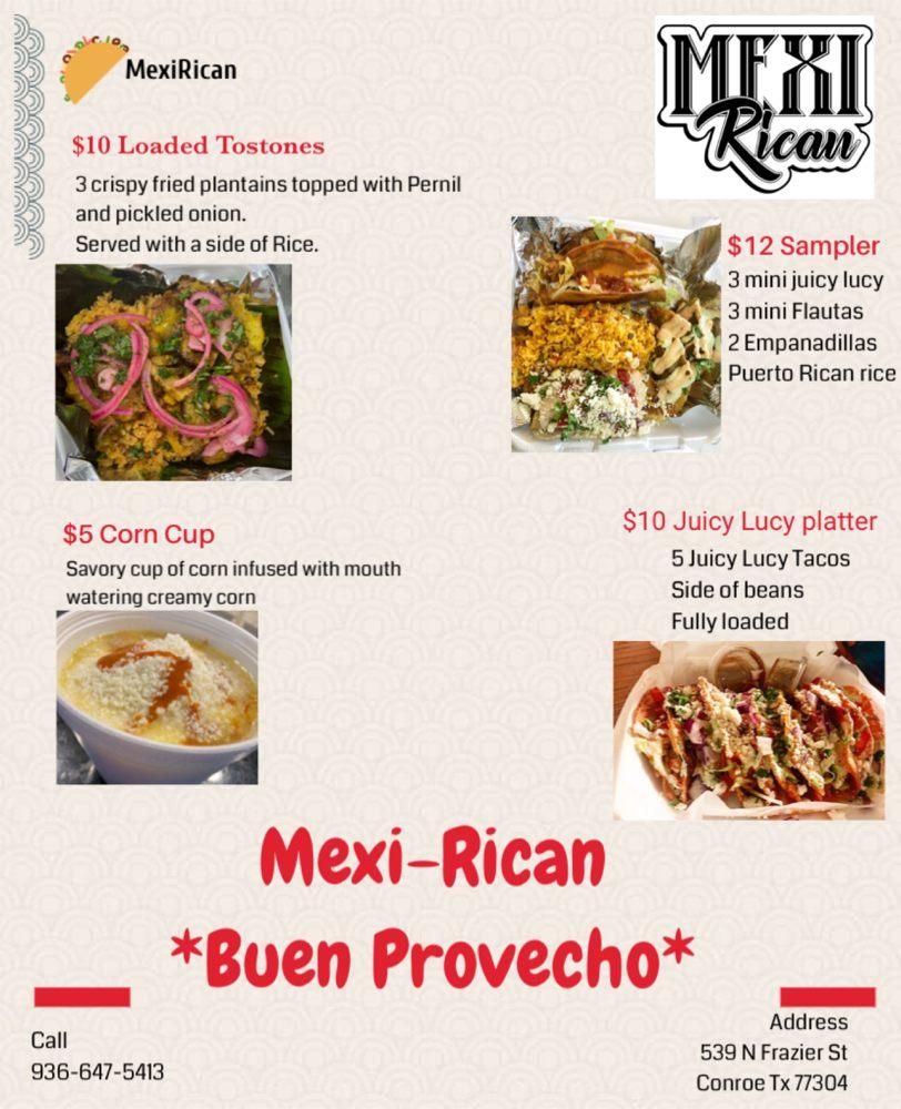 Mexi-Rican меню