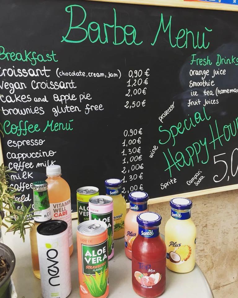 Barba Caffe' меню