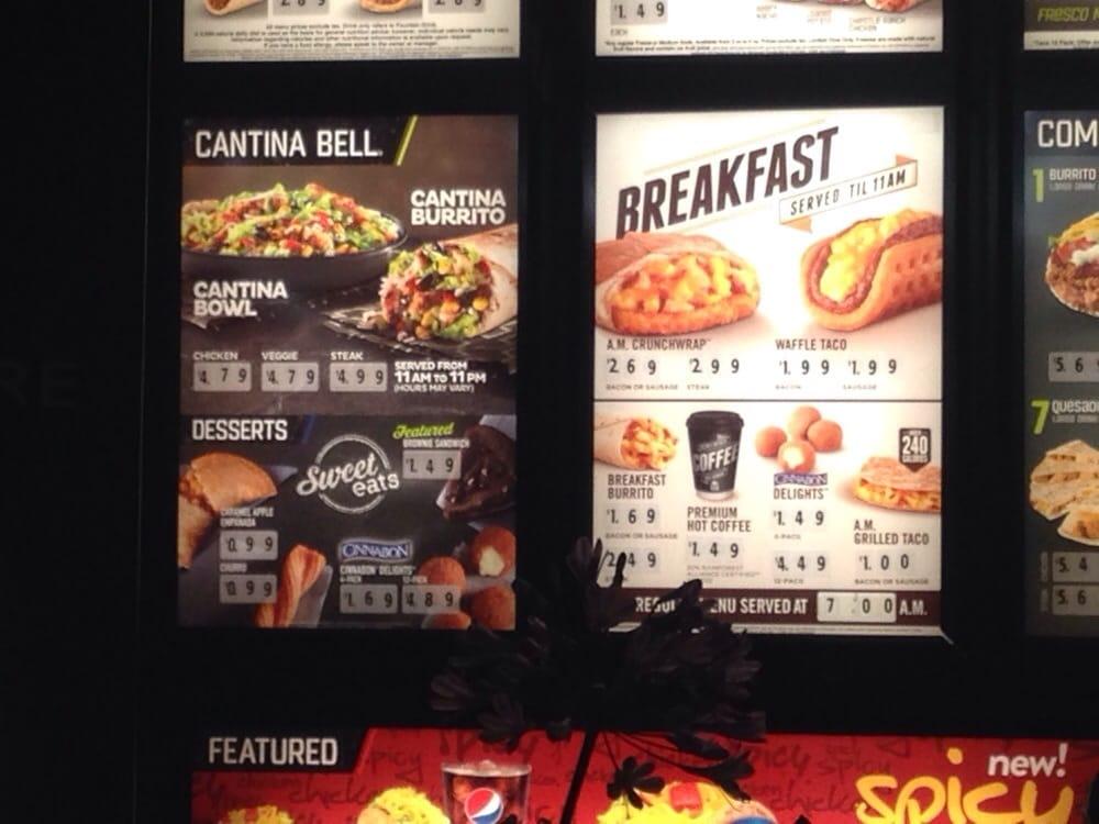 Taco Bell меню