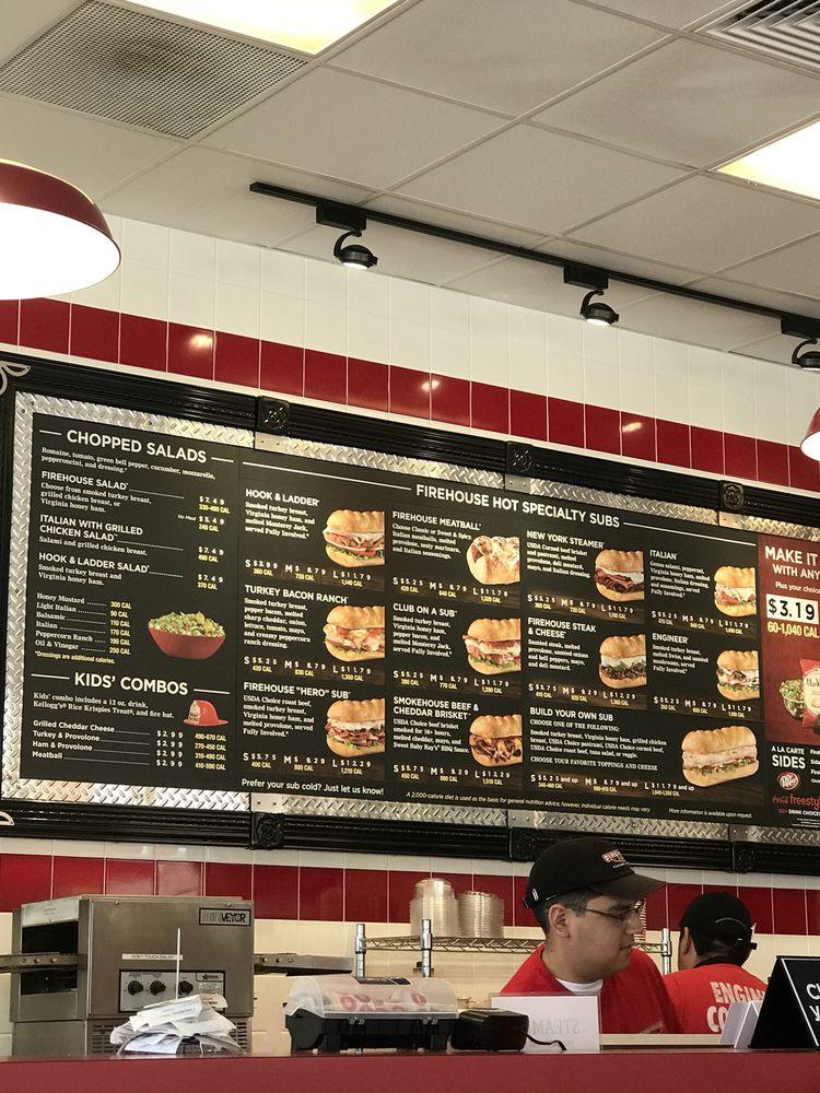 Firehouse Subs меню