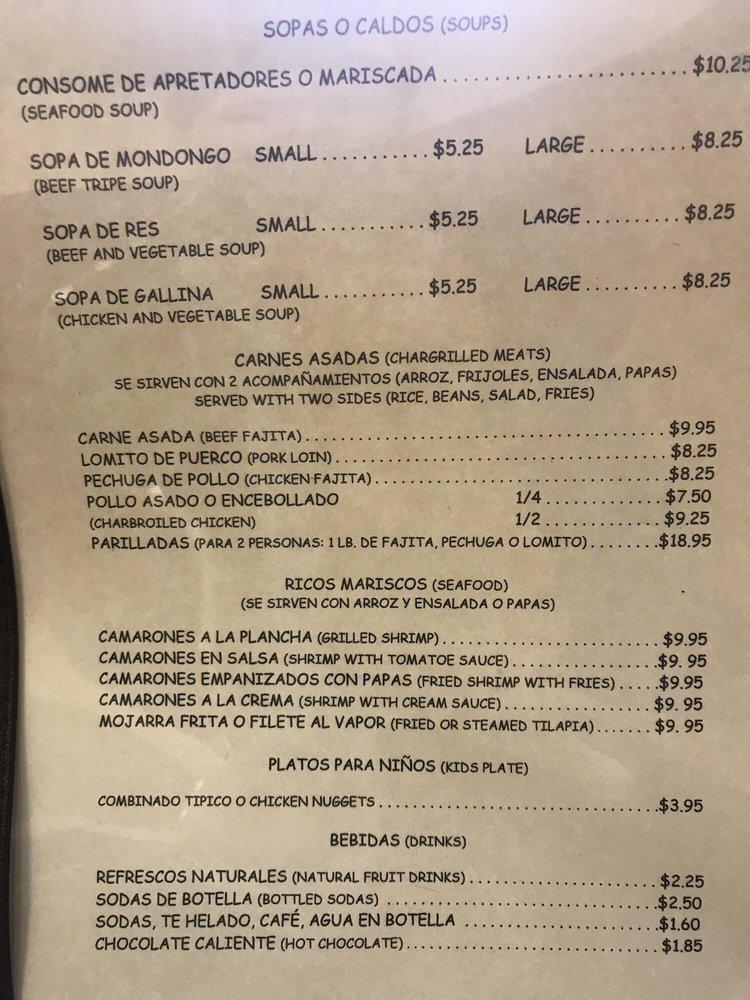 Los Ranchitos меню