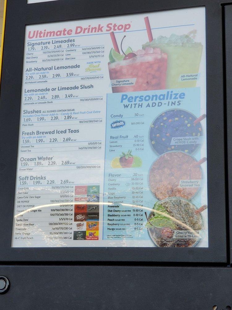 Sonic Drive-In меню