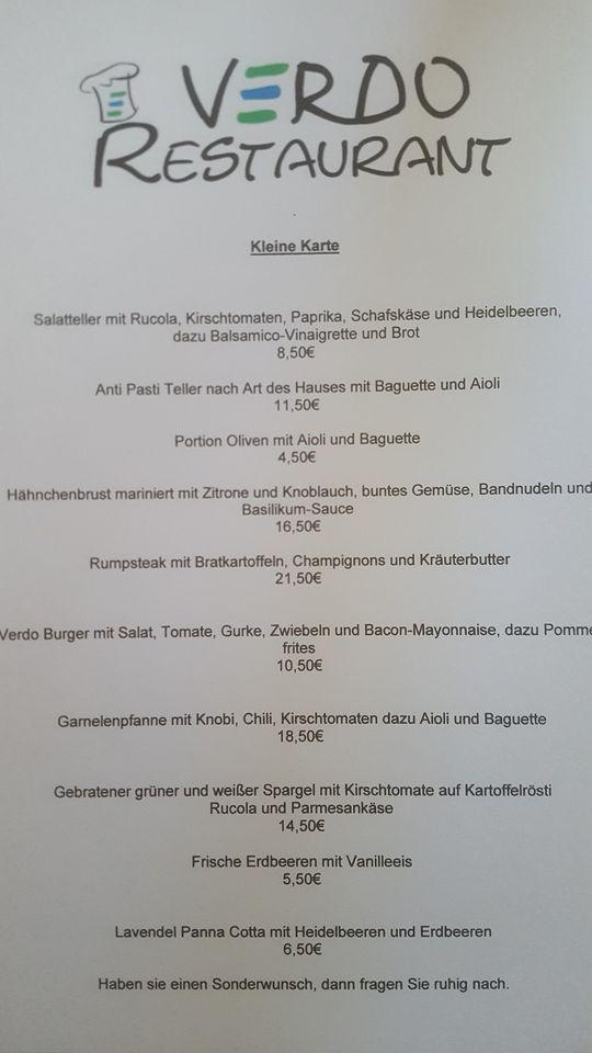 VERDO Kultur- & Tagungszentrum Hitzacker (Elbe) меню