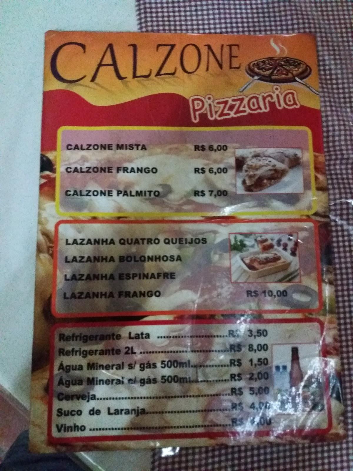Calzone меню