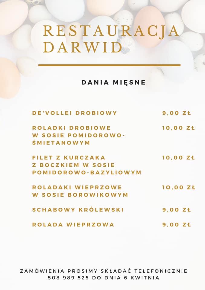 Darwid меню