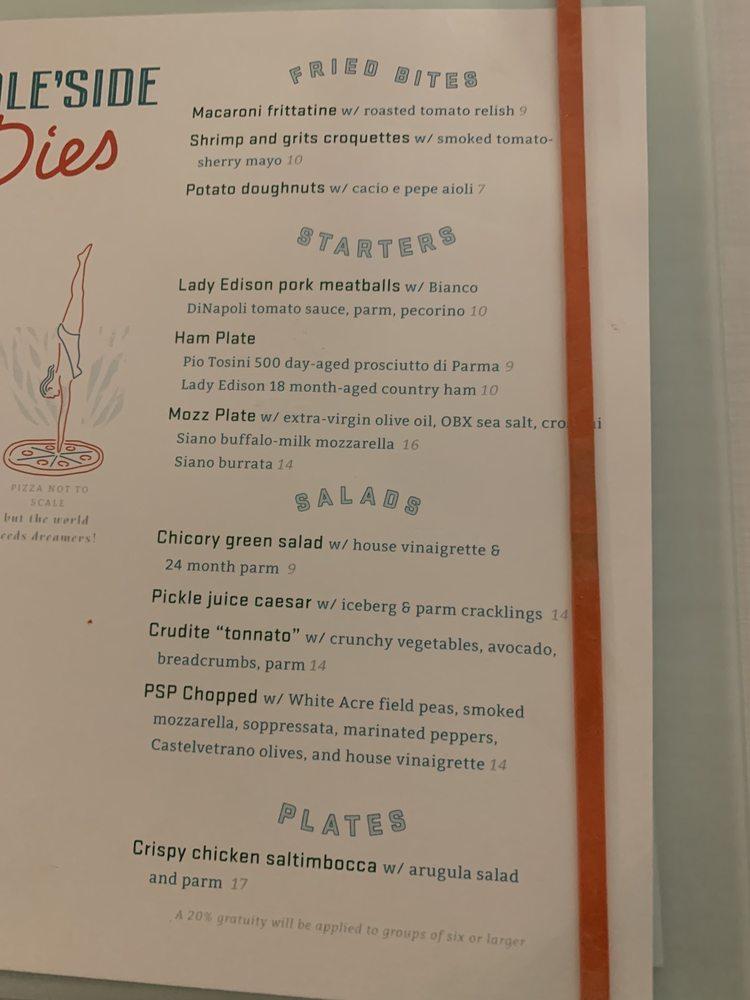 Poole’side Pies меню