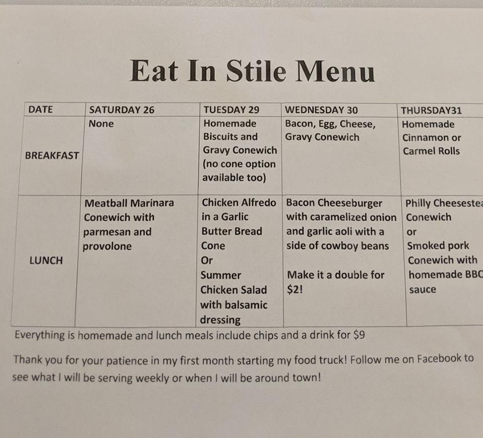 Eat In Stile меню