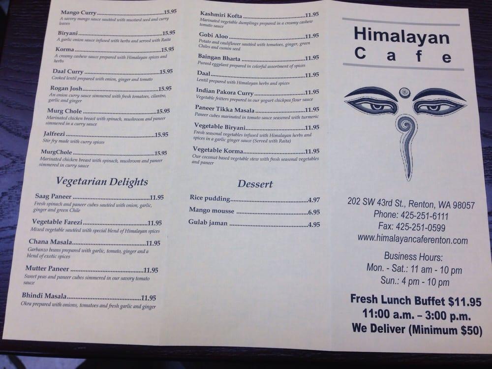 Himalayan Cafe меню