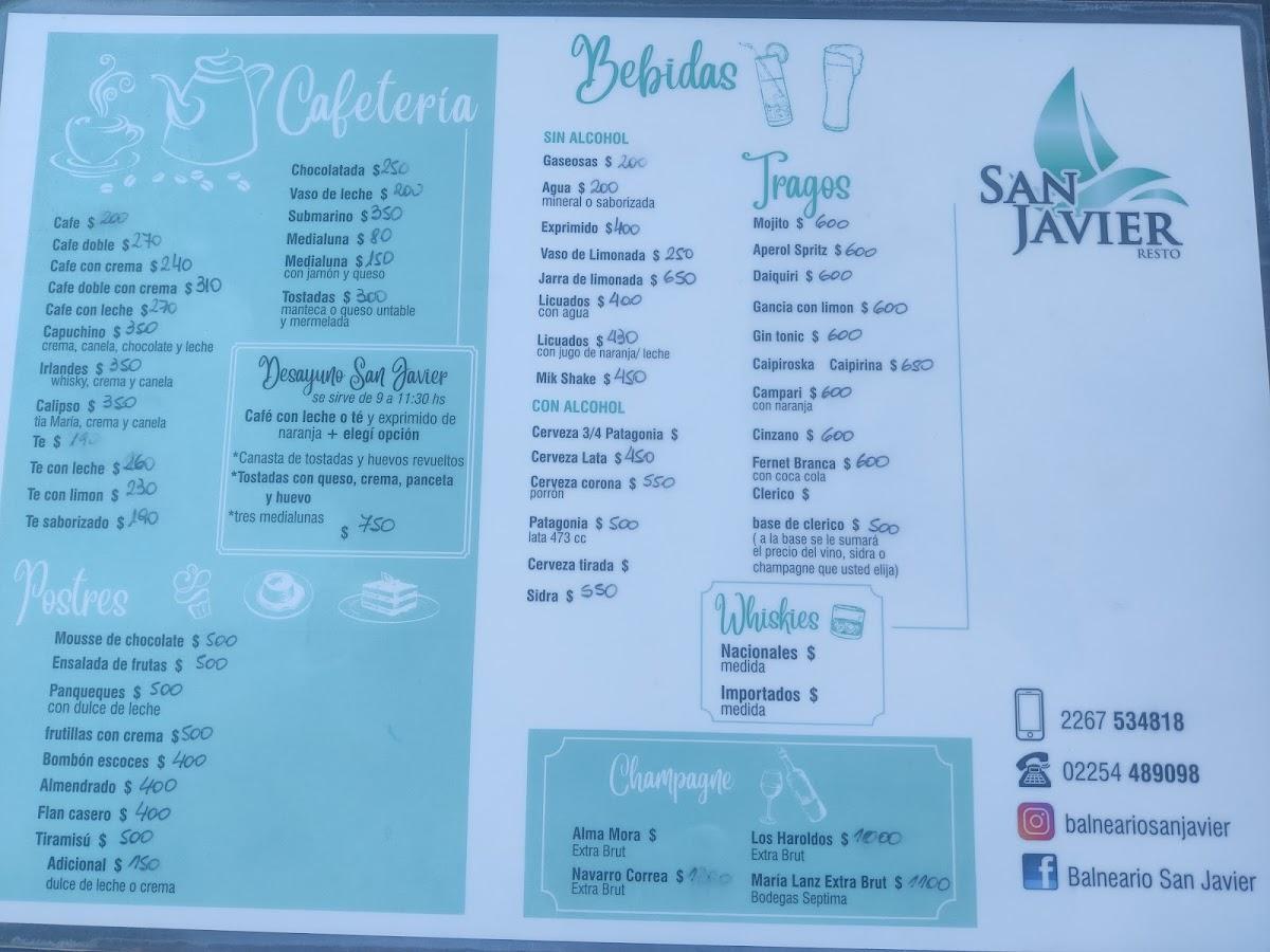 Javito Resto-Bar меню