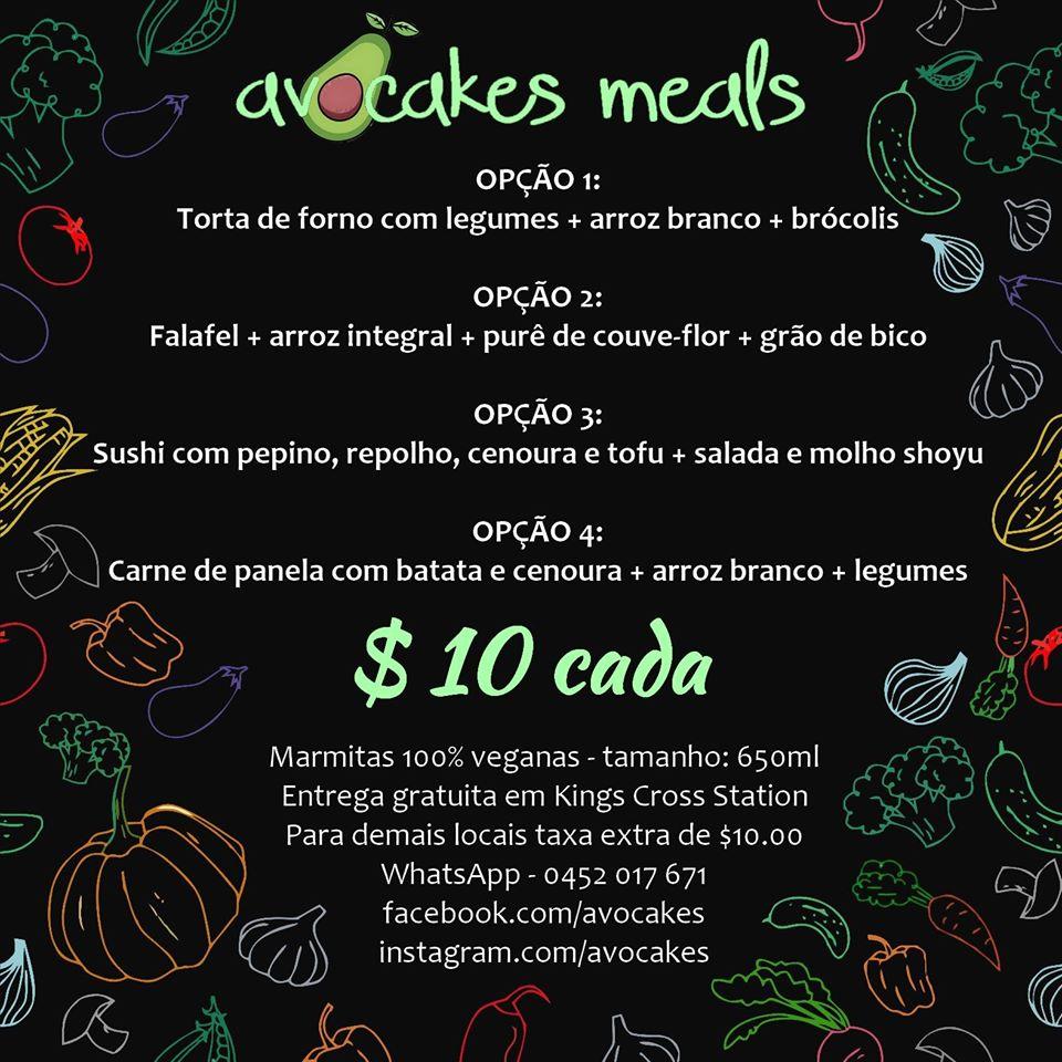 Avocakes меню