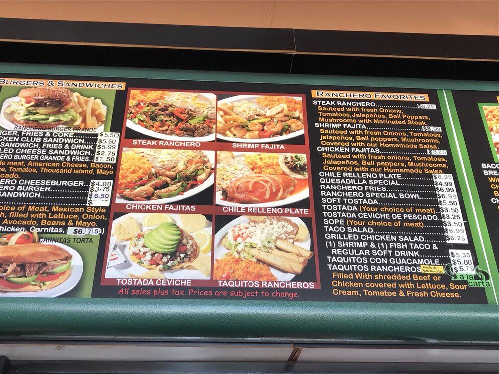 El Ranchero Restaurant меню