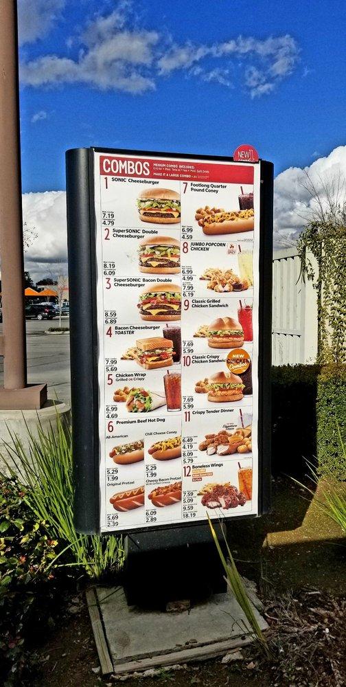 Sonic Drive-In меню
