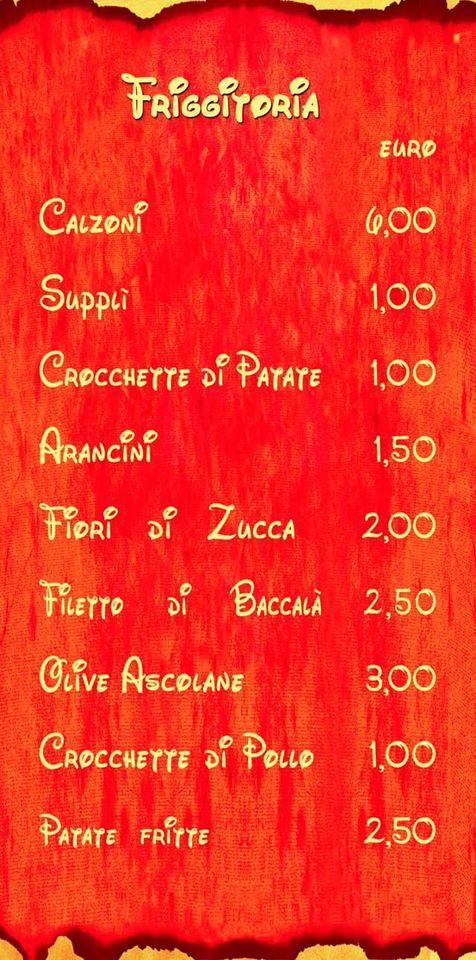 Thyrus Pizzeria - Friggitoria - Tavola Calda меню