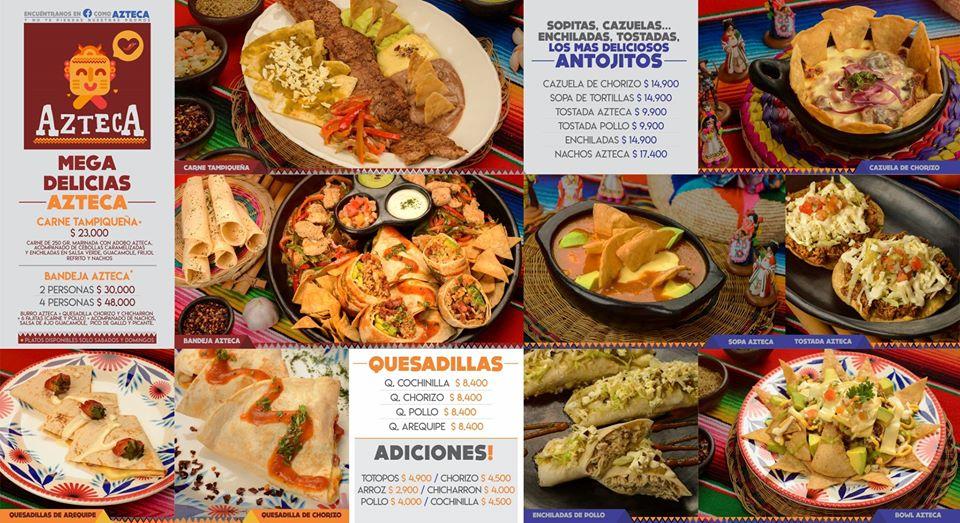 AztecA comida pasion меню