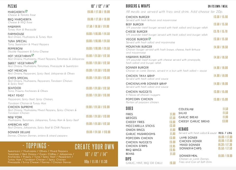 Mo's Takeaway Rhoose меню