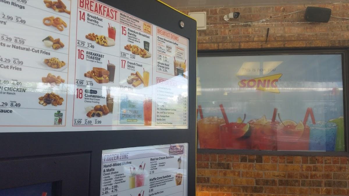 Sonic Drive-In меню
