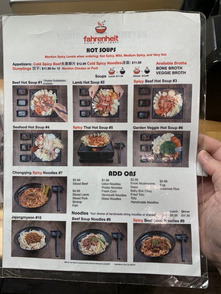 Fahrenheit Asian меню