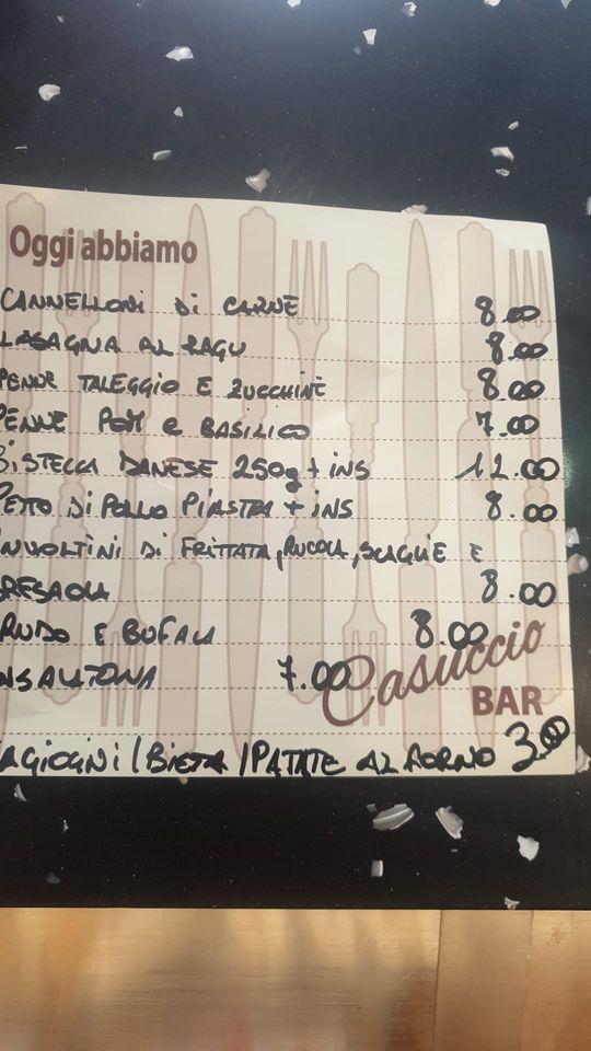 Casuccio Bar меню